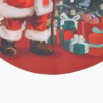 Набор салфеток сервировочных на стол «Этель. Санта», 4 шт., красные, круглые, d=30 см