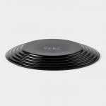 Десертная тарелка Avvir Carve, d=18 см, стеклокерамика, чёрная