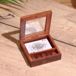 Игра настольная 2 в 1, кубики, колода карт, 11.5?11.5?3.5 см, дерево шишам