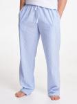 Брюки на резинке мужские Полоска голубой