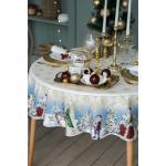 Скатерть новогодняя «Этель» Christmas time, d=220 см ±3 см с ГМВО, 100% хлопок, саржа 190 г/м?