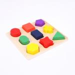 Головоломка «Изучаем цвета и фигуры», 9 объёмных фигур, МИКС