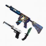 Деревянное оружие, детское сувенирное «Император», автомат, пистолет, нож охотничий, набор 3 шт.