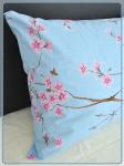 Наволочка Шуйская бязь Сакура голубая 1 шт.