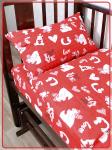 Детское постельное белье Шуйская бязь Мишки на красном
