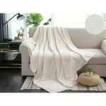 Плед велсофт зигзаг Молочный