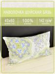 Наволочка Шуйская бязь Зеленые узоры 1 шт.