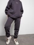 Брюки джоггеры женские графит с начесом