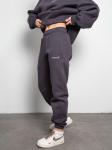 Брюки джоггеры женские графит с начесом
