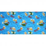 Вафельное банное полотенце Раки синие