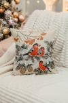 Наволочка 38х38 Снегири
