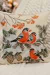 Наволочка 38х38 Снегири