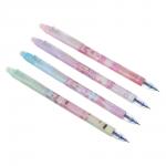 Авторучка гелевая "пиши-стирай" синяя, цветной корпус с принтом "Куколки", 3 дизайна