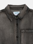 Сорочка верхняя джинсовая детская для мальчиков Uti черно-серый