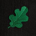 Коврик - лежак для бани и сауны с нашивкой «Дубовый лист», 150?50 см, войлок, чёрный