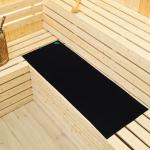 Коврик - лежак для бани и сауны с нашивкой «Дубовый лист», 150?50 см, войлок, чёрный