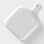 Блюдо для подачи Magistro «Сковорода-гриль», 23?16?3 см, жаропрочная керамика, белое