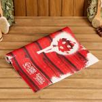 Коврик - лежак для бани и сауны с принтом «Лежак для крутейшей баньки», 150?50 см, полиэфир, «Банная забава»