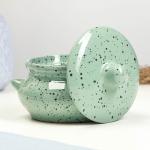 Горшочек для запекания Борисовская керамика «Гармония», 500 мл, 13?9.5 см, зелёный