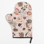 Варежка-прихватка «Nature forest» 20?28 см, саржа, 100% хлопок, ватин 250 г/м?