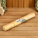 Коврик - лежак для бани и сауны с принтом «Чистое тело — залог здоровья», 150?50 см, полиэфир 70%, шерсть 30%, «Банная забава»