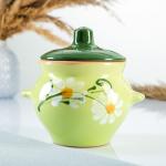 Горшки для запекания Борисовская керамика «Классика», 500 мл, набор 4 шт., зелёные