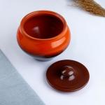 Горшок для жаркого Вятская керамика «Классика», 900 мл, красный, чёрный