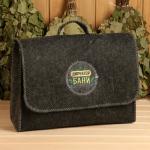 Набор для бани и сауны «Директор бани», 5 предметов: шапка, коврик, рукавица, тапочки, портфель, «Банная забава»