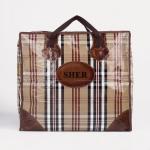 Сумка хозяйственная SHER на молнии, 73 л, 53?29?48 см, бежевая/коричневая