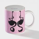 Кружка - хамелеон Доляна «Фламинго», 350 мл, керамика, розовая