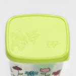 Банки для хранения сыпучих с ложками Доляна «Клумба», набор 3 шт., 250 мл, пластик, МИКС