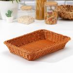 Корзина для продуктов Доляна, 35?24.5?7 см, коричневая