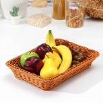 Корзина для продуктов Доляна, 35?24.5?7 см, коричневая