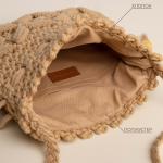 Сумка женская SL Home, ручное плетение, хлопок, длина ручек 55 см, 22?22 см