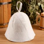 Набор для бани и сауны, 3 предмета: шапка, коврик, рукавица, «Добропаровъ»