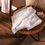 Полотенце вафельное SL HOME: Chess «Блан де Блан», 100?180 см, хлопок 100%, белое