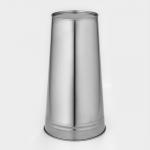 Вазон без ручек, 9 л, h=39 см, нержавеющая сталь, ГОСТ