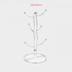 Держатель для кружек Доляна, на 6 предметов, 16?16?32 см, хромированный