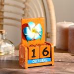 Календарь настольный «Большой цветок», 10.5?5?15 см, дерево