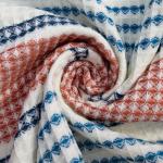 Полотенце вафельное банное «Этель» Waffle 70?140 см, 100% хлопок, 280 г/м?, коричнево-голубое