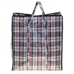 Сумка хозяйственная на молнии, 45 л, 45?20?50 см, чёрная/белая