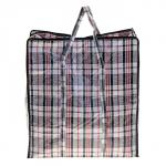 Сумка хозяйственная на молнии, 45 л, 45?20?50 см, чёрная/белая