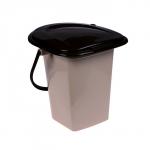 Ведро-туалет, h=40 см, 17 л, съёмный стульчак, бежевое