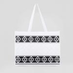 Сумка хозяйственная на кнопке, цвет белый