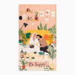 Кухонный набор подарочный Life is beautiful: полотенце, варежка-прихватка, кисть, лопатка, венчик