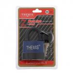 Замок навесной, 55 мм, медный цилиндр, влагозащищенный, короткая дужка, 3 ключа МИКС