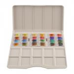 Акварель художественная в кюветах «ЗХК. Белые ночи», 24 цвета ? 2.5 мл, пластиковая палитра