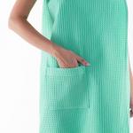 Полотенце банное Этель «Парео» с карманом 80?140 см цв.нежный лайм, 100% хл, вафля 240 г/м?