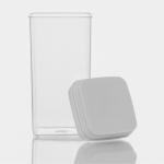 Банка для хранения с вакуумной крышкой Доляна, 1.3 л, 9.5?20 см, пластик, прозрачная