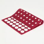 Аппликатор «Кузнецова», 70 колючек, спанбонд, 23?32 см, красный.